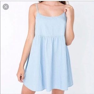 American Apparel Blue Babydoll Dress